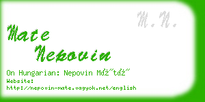 mate nepovin business card